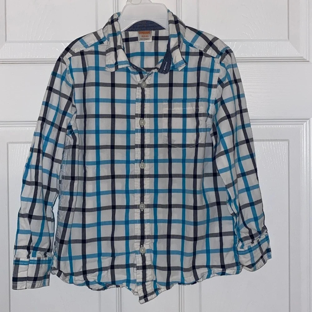 Boys Long Sleeve Button Down Shirt Size 5/6